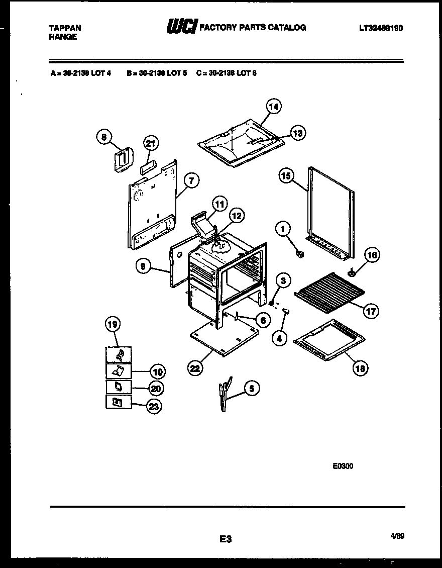Tappan 30-2138-00-04 body parts diagram