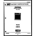 Tappan 12-5299-00-01 cover page- text only diagram