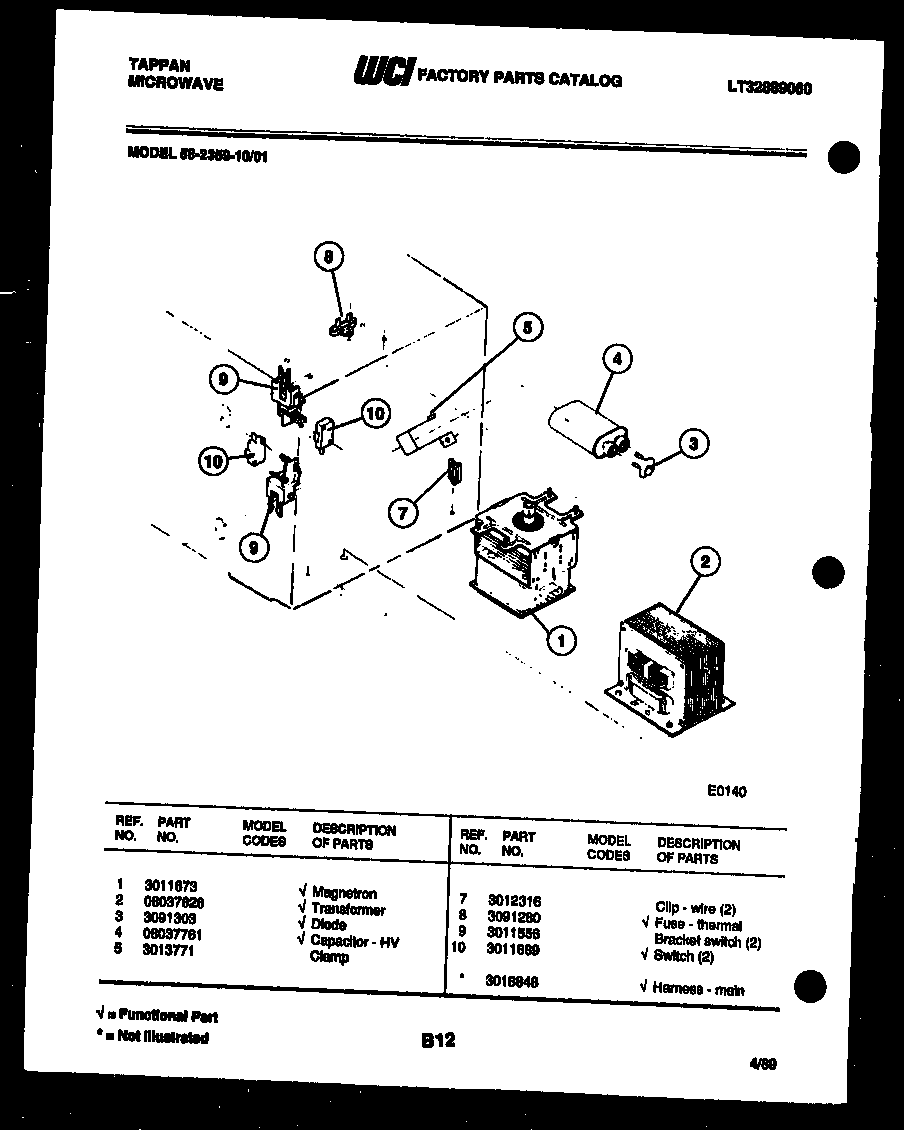 Tappan 56-2359-10-01 power control diagram