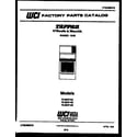 Tappan 72-2547-23-06 cover page diagram