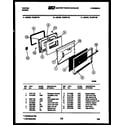 Tappan 72-2547-00-04 lower oven door parts diagram