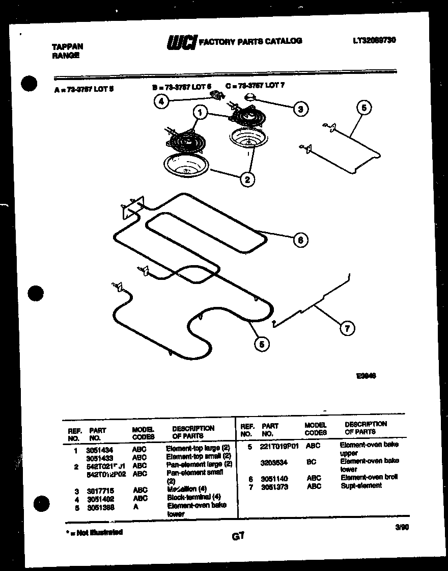 Tappan 73-3757-00-06 broiler parts diagram