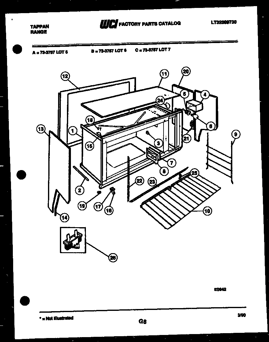 Tappan 73-3757-00-06 upper body parts diagram