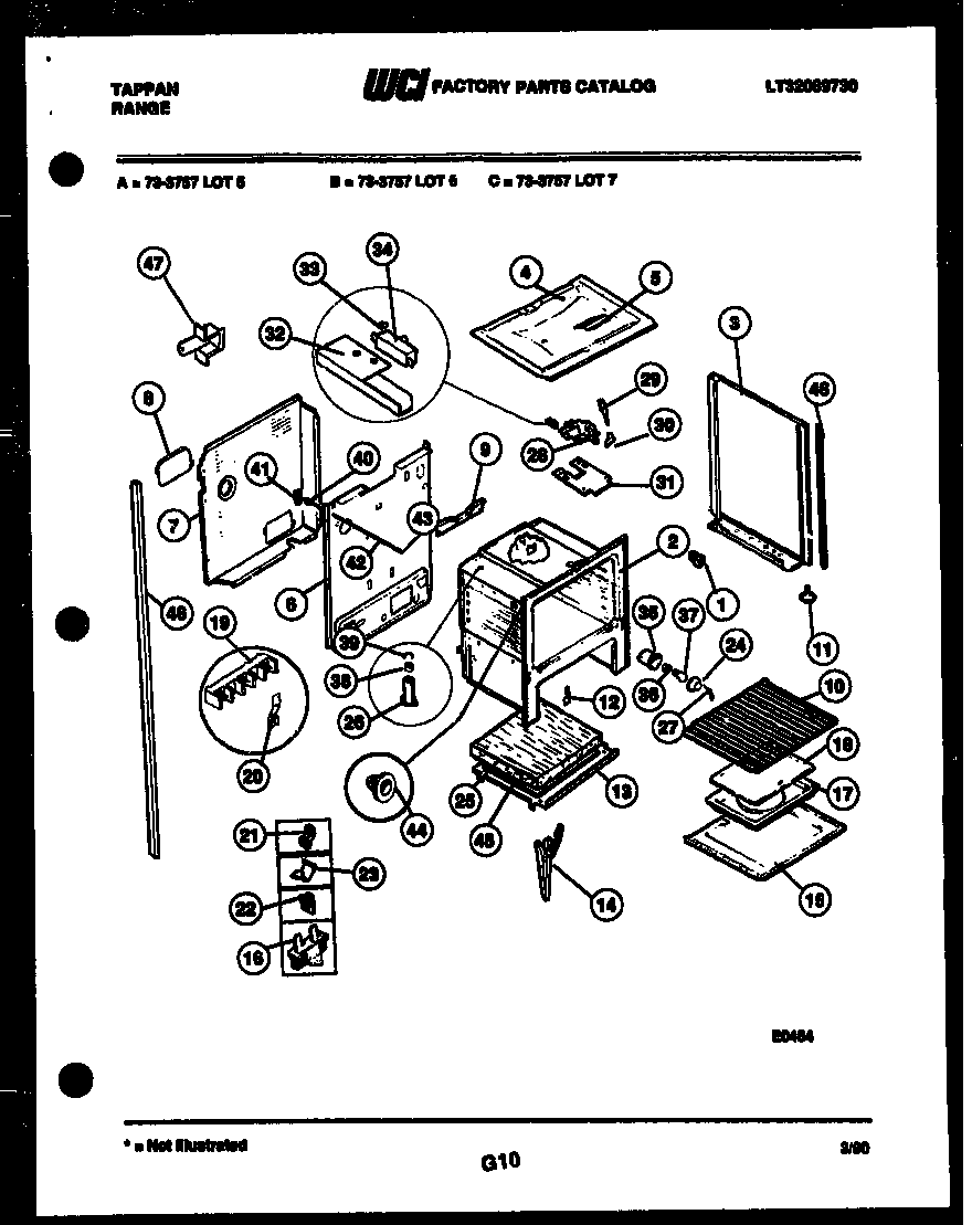 Tappan 73-3757-00-06 lower body parts diagram
