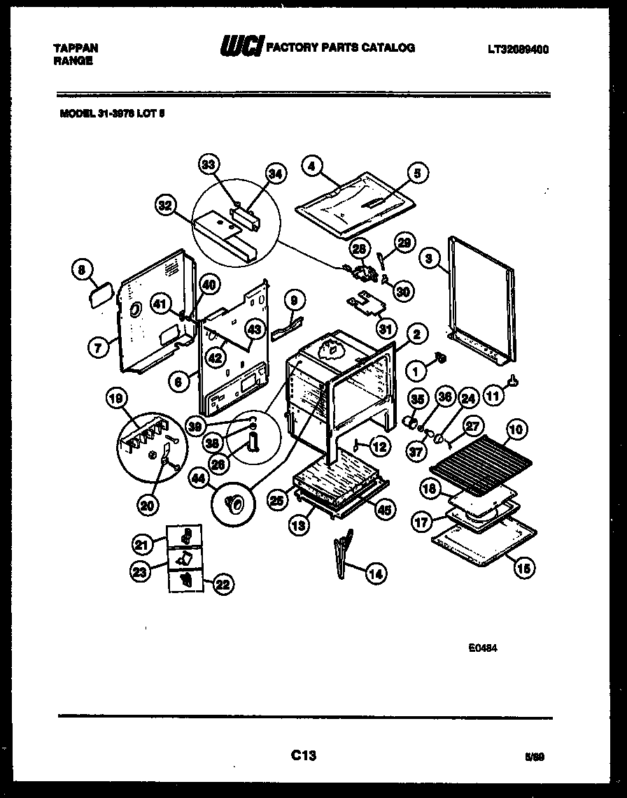 Tappan 31-3978-66-05 body parts diagram