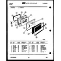 Tappan 72-3657-00-07 lower oven door parts diagram