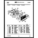 Tappan 72-3977-00-07 lower oven door parts diagram