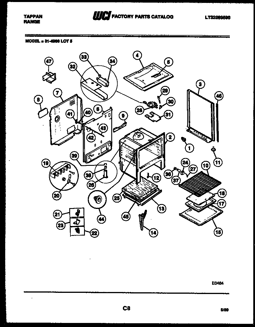 Tappan 31-4968-00-05 body parts diagram