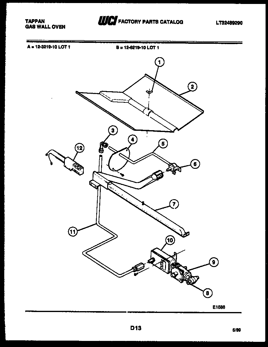 Tappan 12-3219-00-01 gas control diagram