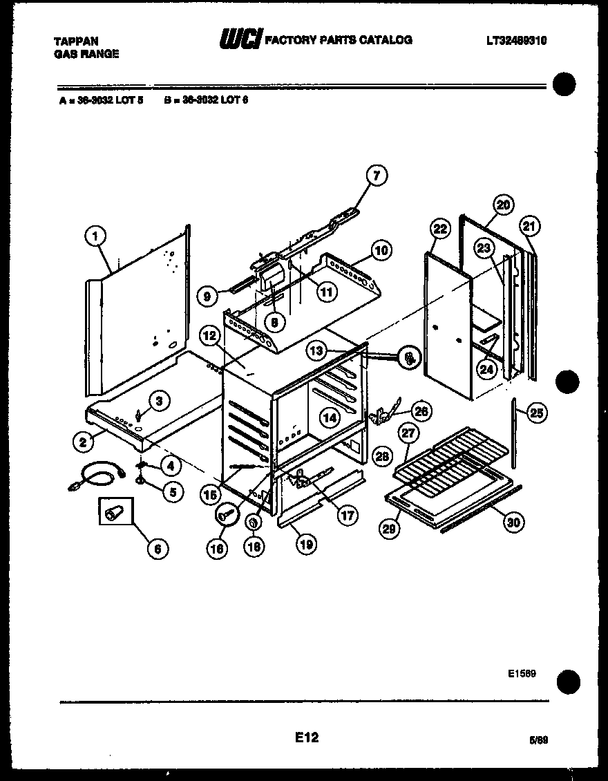 Tappan 36-3032-23-06 body parts diagram