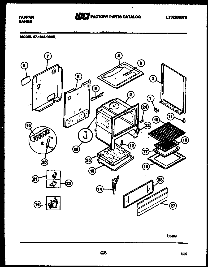 Tappan 37-1048-00-05 body parts diagram