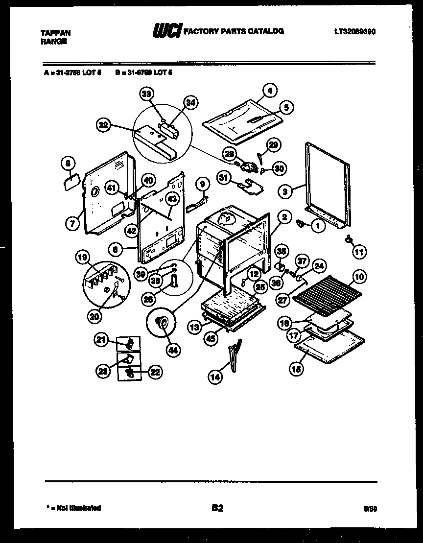 Tappan 31-6758-00-05 body parts diagram