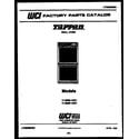 Tappan 11-5969-00-01 cover page- text only diagram