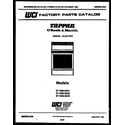 Tappan 37-1009-00-03 cover page diagram