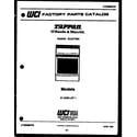 Tappan 31-2339-23-01 cover page diagram
