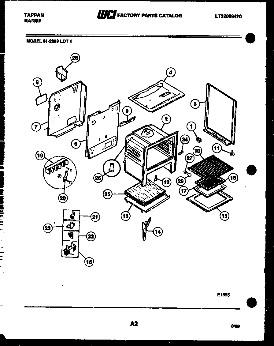 Tappan 31-2339-00-01 body parts diagram