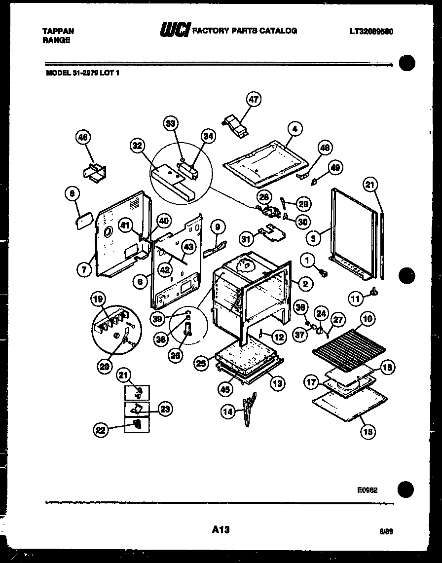 Tappan 31-2979-00-01 body parts diagram