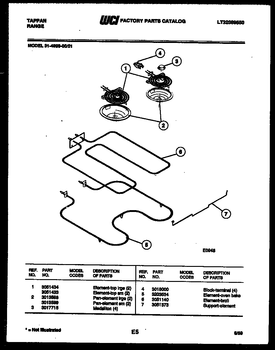 Tappan 31-4999-66-01 broiler parts diagram