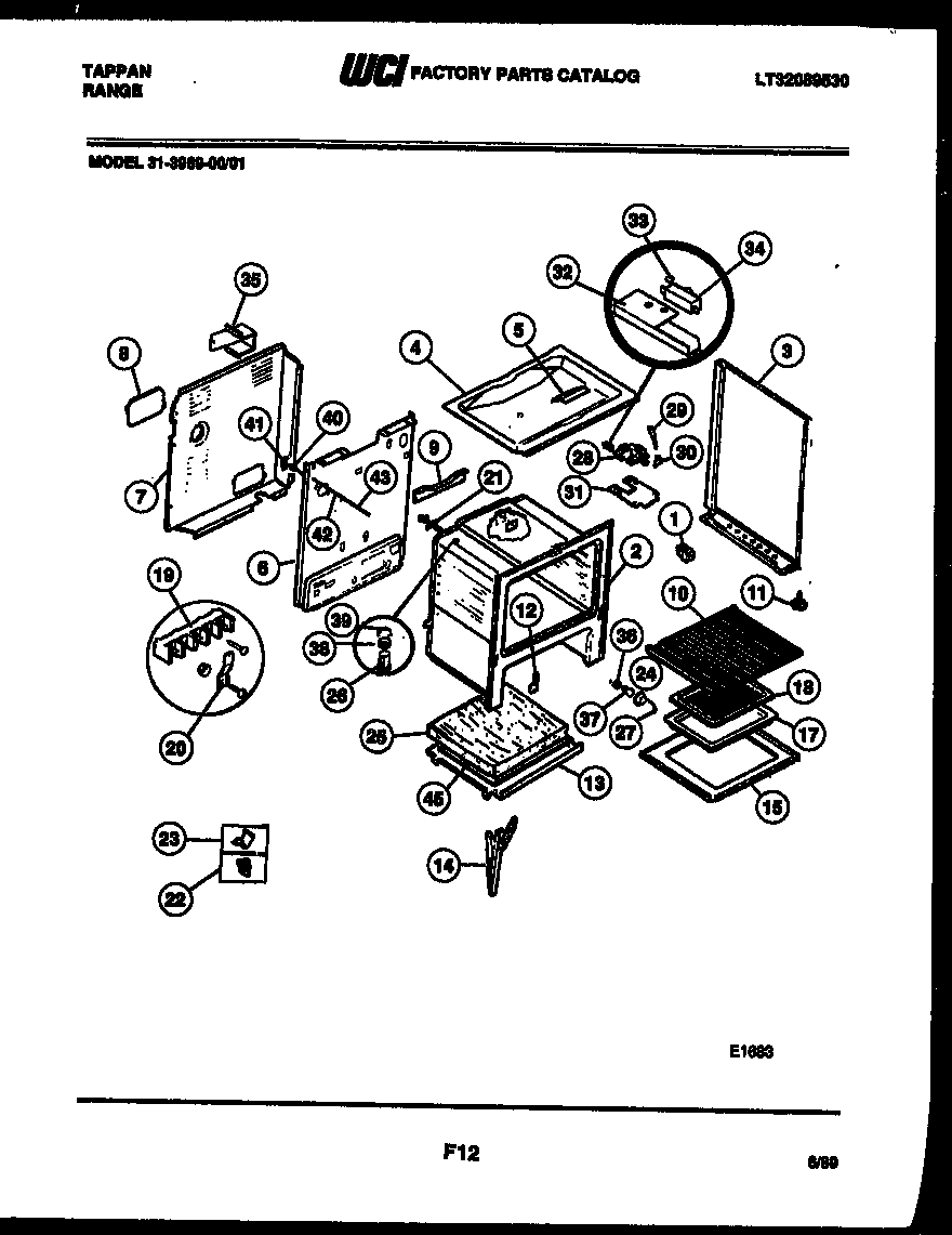 Tappan 30-3858-00-05 door parts diagram