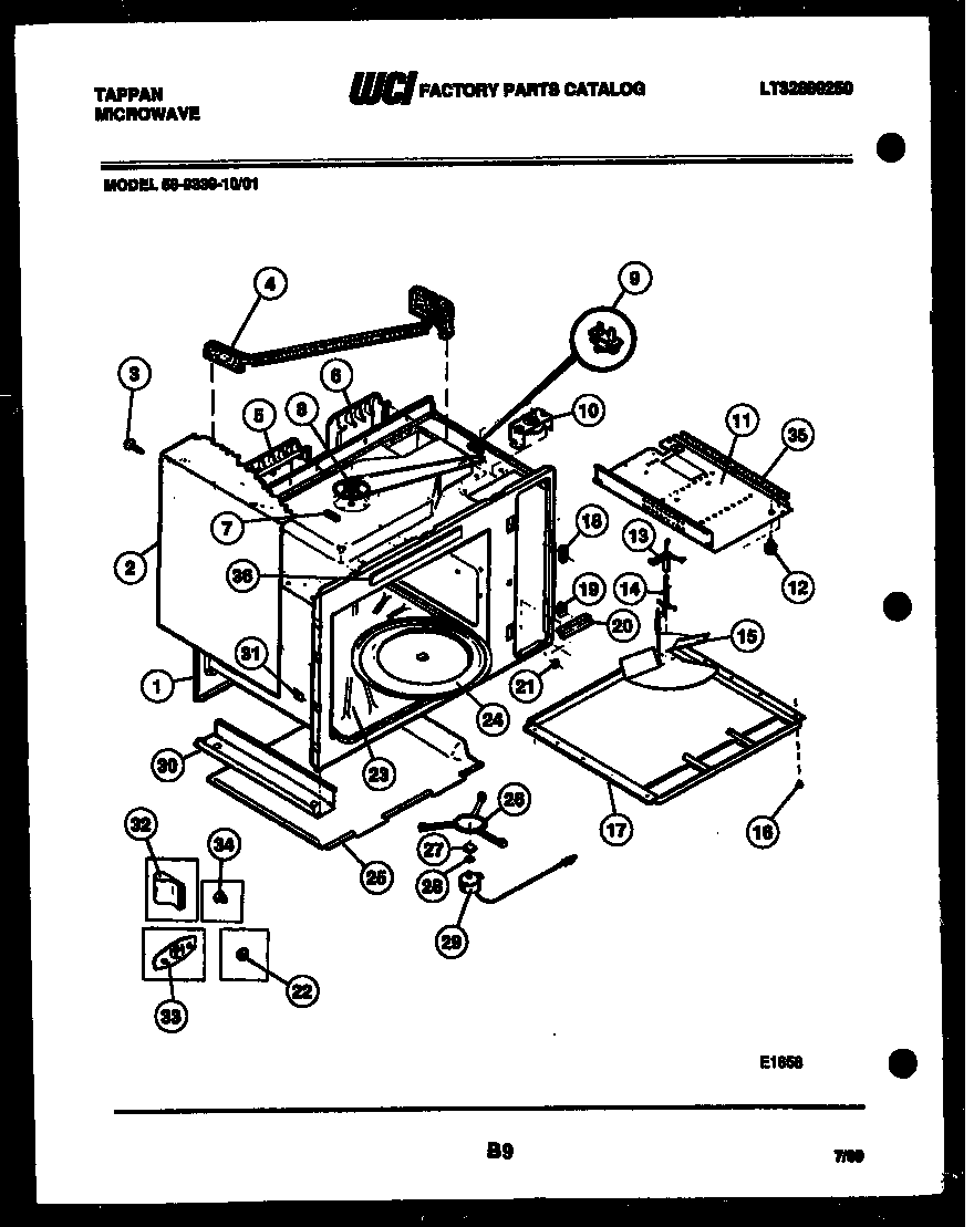 Tappan 56-9339-10-01 body parts diagram
