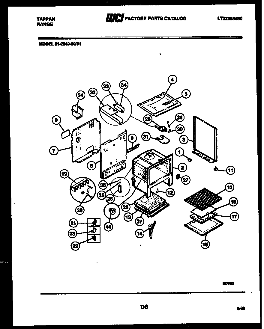 Tappan 31-2649-00-01 body parts diagram