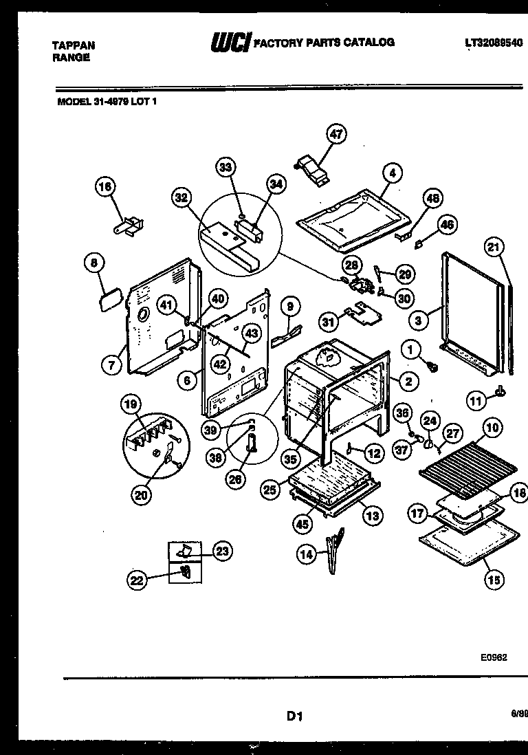 Tappan 31-4979-00-01 body parts diagram