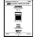 Tappan 32-1009-00-03 cover page diagram