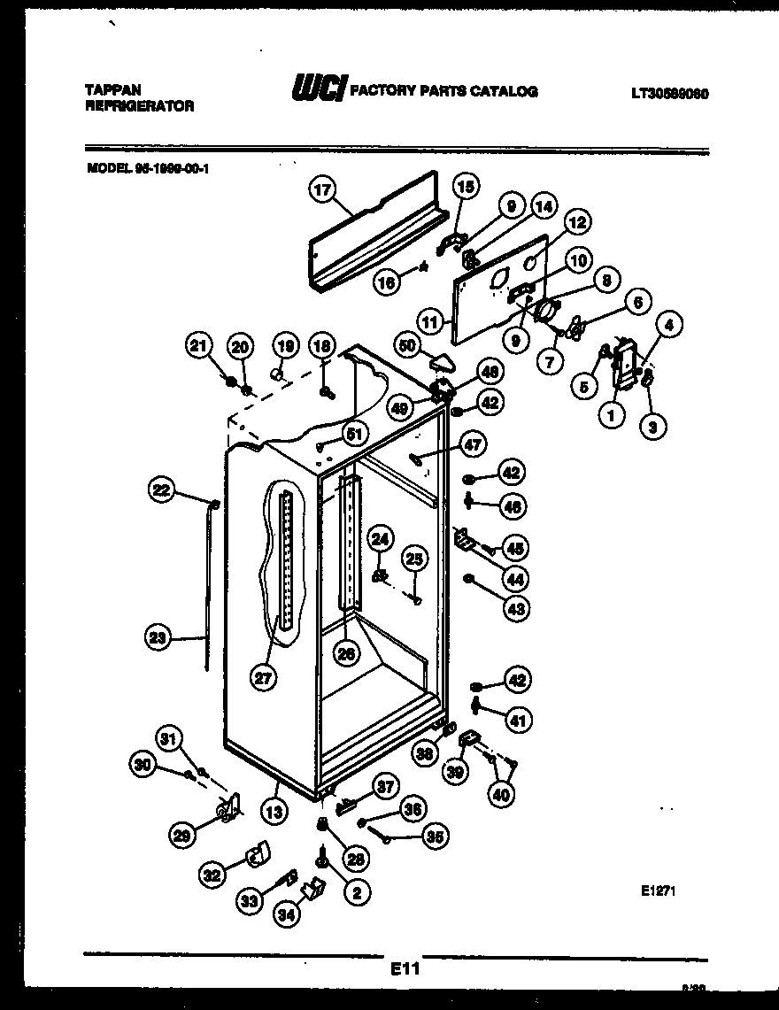 Tappan 95-1999-57-01 cabinet parts diagram