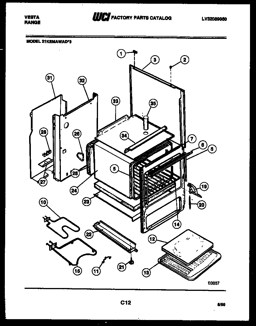Tappan 21KEMAWAD3 body parts diagram