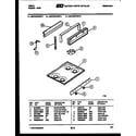 Tappan 30CPMCWBN1 backguard and cooktop parts diagram