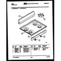 Tappan 30KGMAWAN4 backguard and cooktop parts diagram