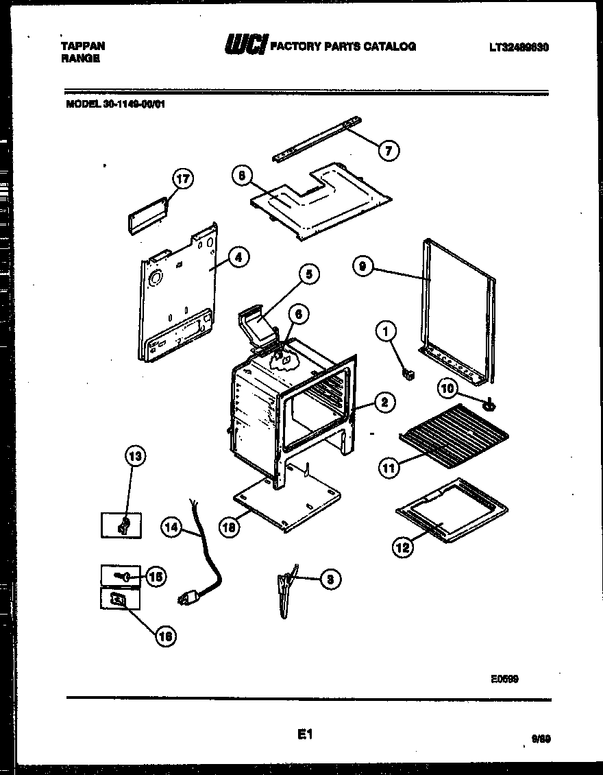 Tappan 30-1049-00-02 body parts diagram
