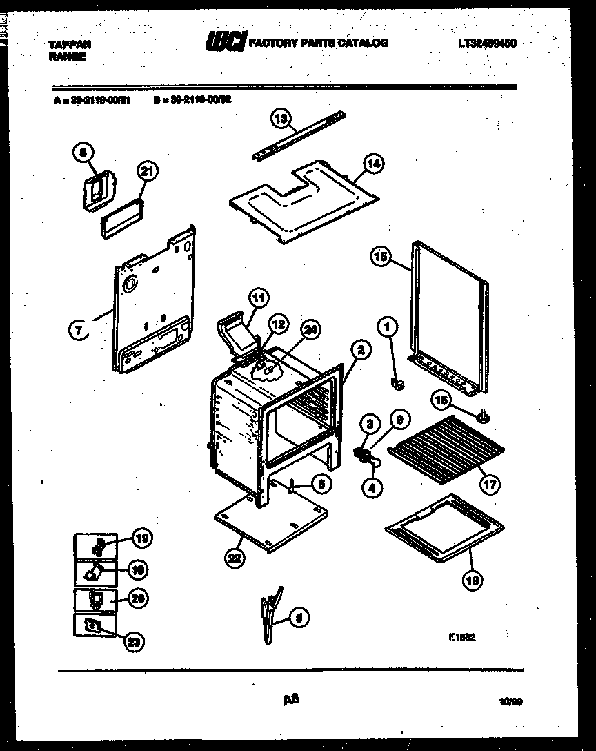 Tappan 30-2119-66-02 body parts diagram