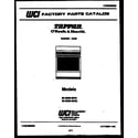 Tappan 32-2639-00-02 cover page diagram