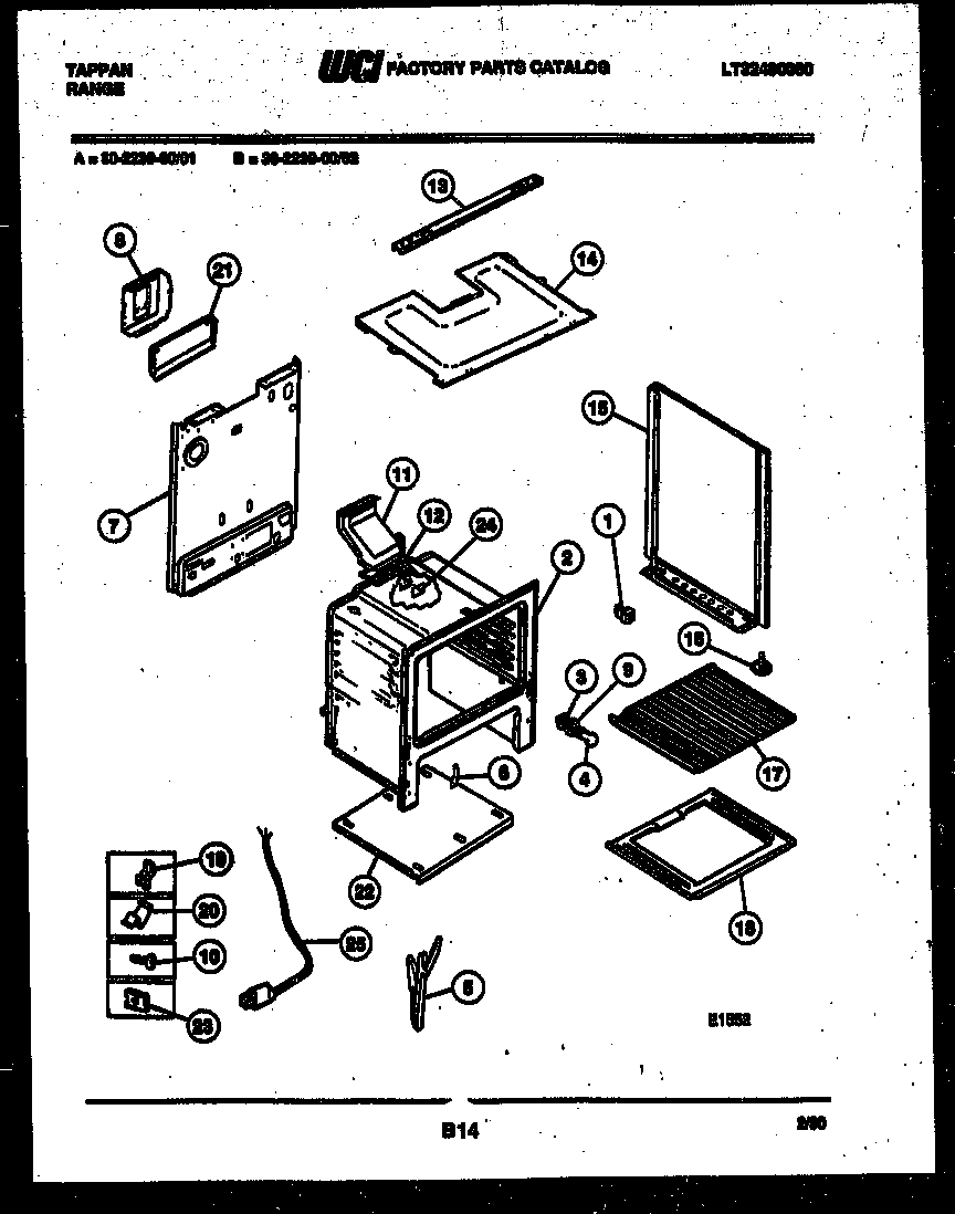 Tappan 30-2239-00-02 body parts diagram