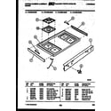 Tappan 72-7989-00-02 cooktop parts diagram