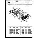 Tappan 72-7989-00-02 lower oven door parts diagram