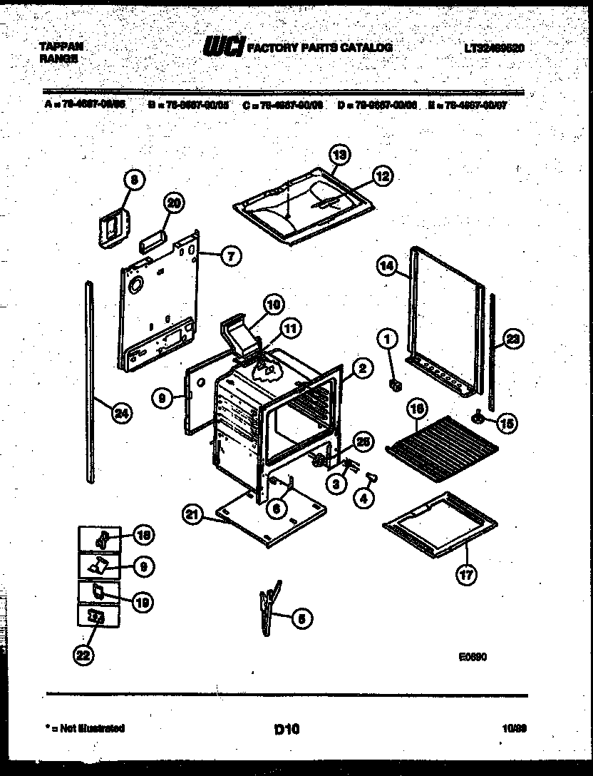 Tappan 76-8667-00-06 lower body parts diagram