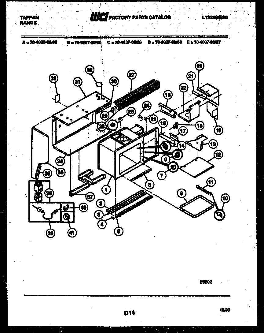Tappan 76-8667-00-06 upper body parts diagram
