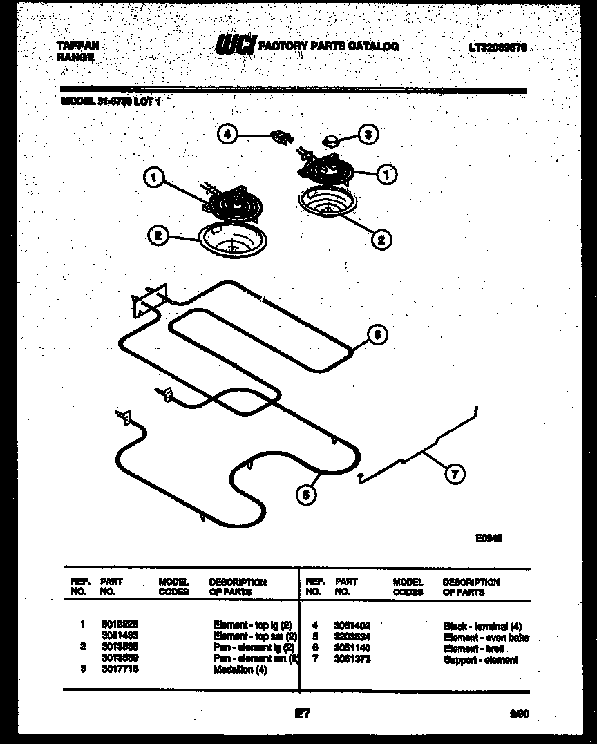 Tappan 31-6759-00-01 broiler parts diagram