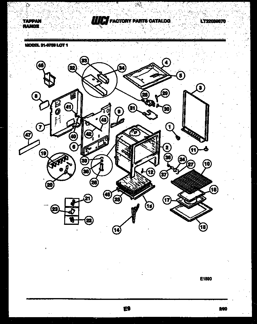 Tappan 31-6759-00-01 body parts diagram