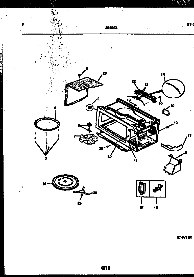 Tappan 56-8702-10-01 wrapper and body parts diagram