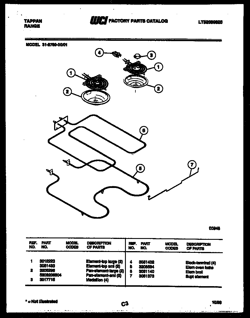 Tappan 31-2769-23-01 broiler parts diagram