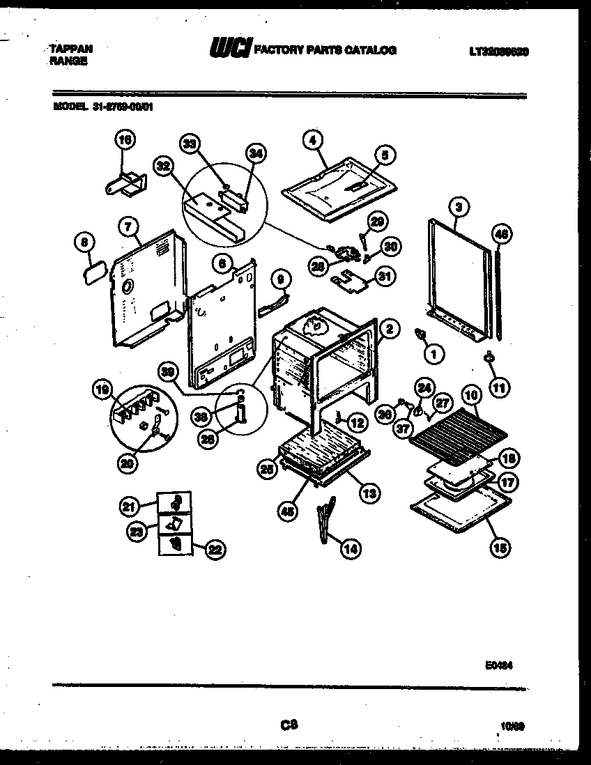 Tappan 31-2769-23-01 body parts diagram