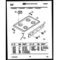 Tappan 30-2538-23-05 cooktop parts diagram