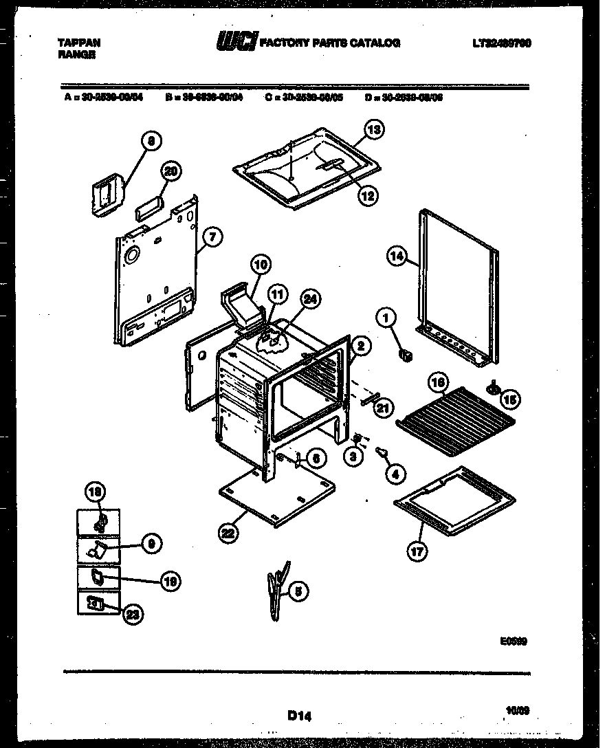 Tappan 30-2538-66-06 body parts diagram