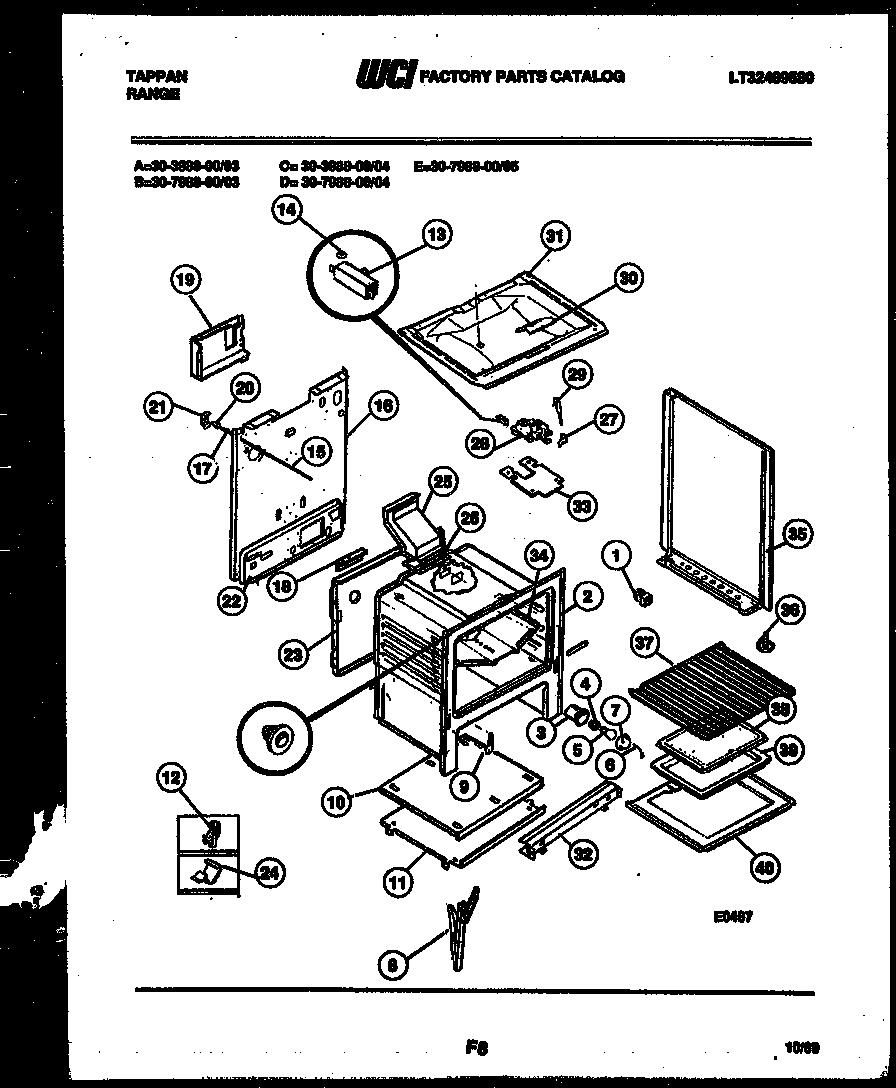 Tappan 30-7988-66-03 body parts diagram
