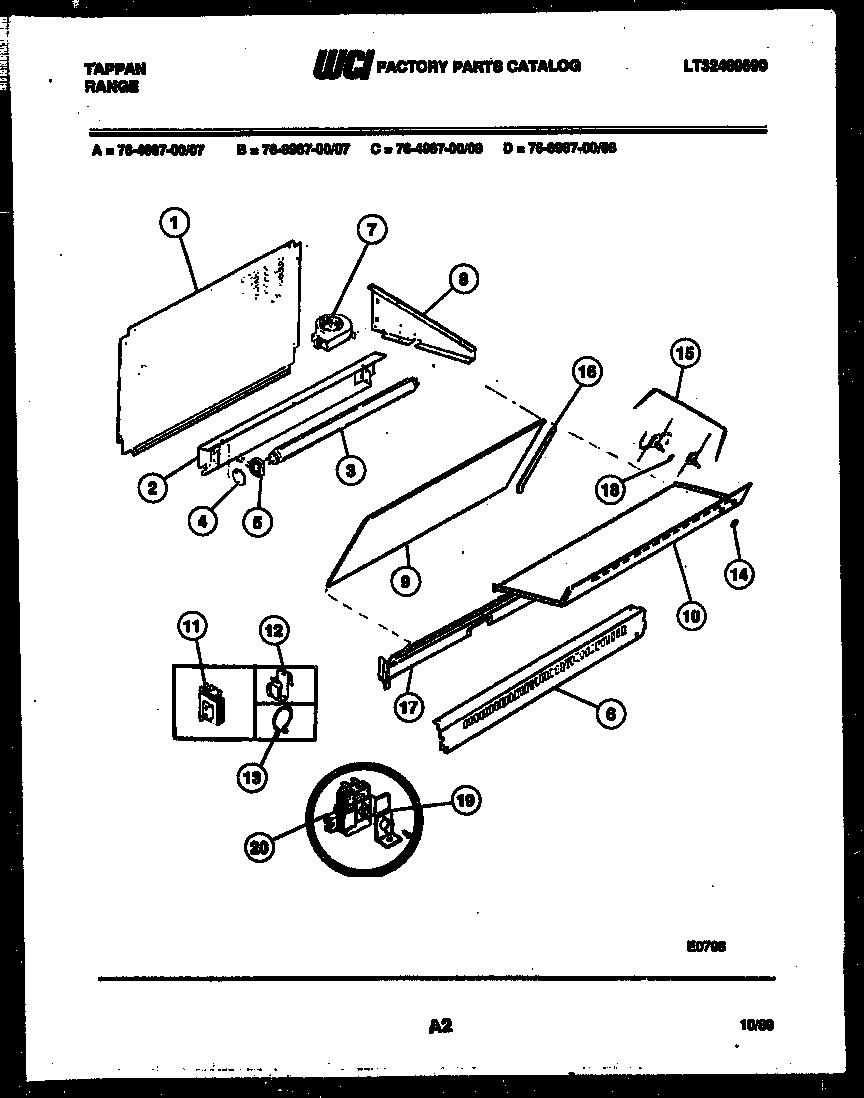 Tappan 76-4967-00-08 splasher control diagram