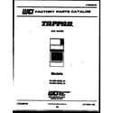 Tappan 76-4667-00-04 cover page diagram
