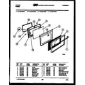 Tappan 76-4667-00-04 lower oven door parts diagram